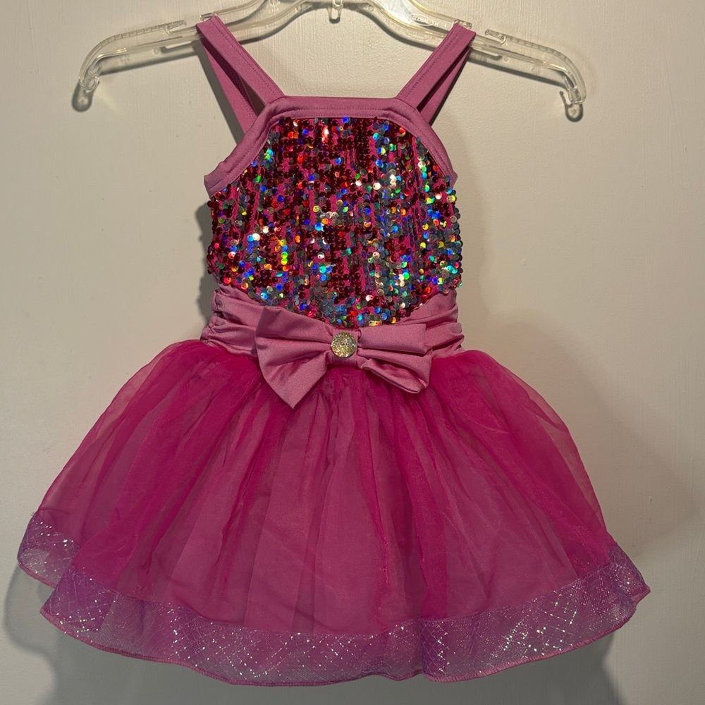 Weissman Pink Sleeveless Tulle Dance Ballet Performance Stage Dress 3-4 year old